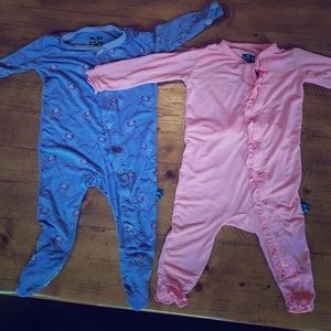 Kickee Pants girls pajamas size 3-6 months